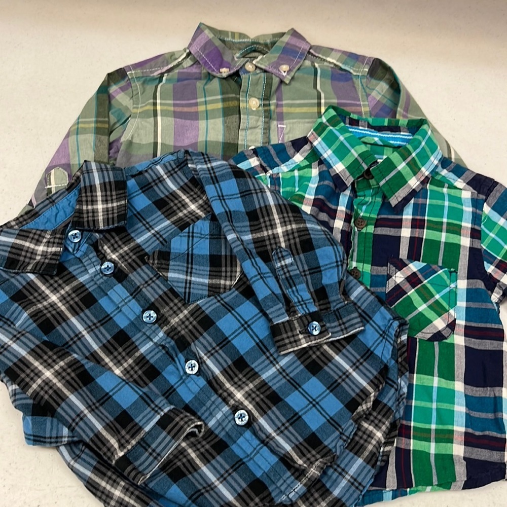 3 pack of children’s place long sleeve cotton shirts!